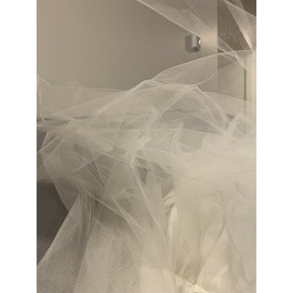 Girls Little Angels White Dress Sz 12 Communion Flower Girl Bridal Tulle Party - Picture 10 of 11